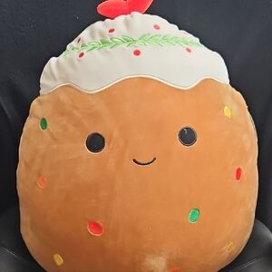 Squishmallows Brown Holiday Cupcake Pillow